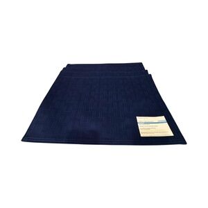 NWT Living Quarters Navy Blue Placemats - Set of 4